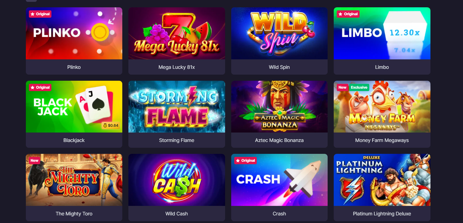 Bitstarz dispose d'une section séparée pour des jeux que vous pouvez jouer avec Bitcoin.
