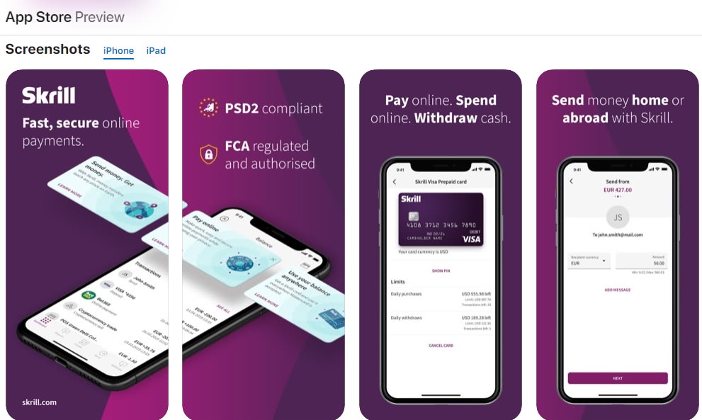 Skrill Casinos on Mobile